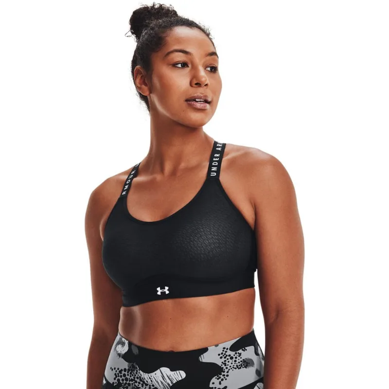 Top de Treino Feminino Under Armour Infinity Mid GG Preto