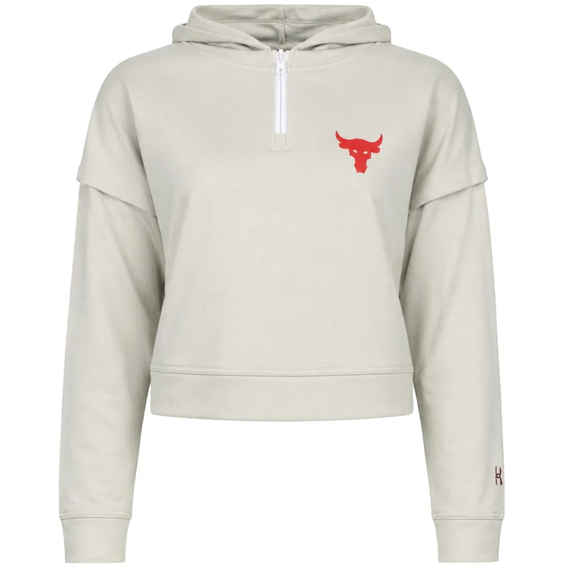 Under Armour x Project Rock Terry Womens Off White Hoodie S