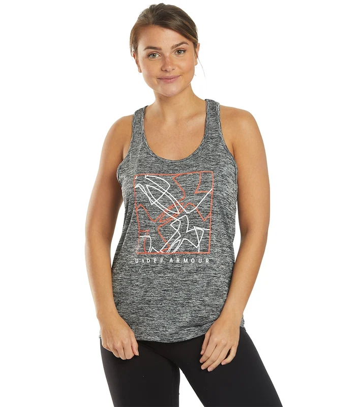 Under Armour Women's Tech Twist Graphic Tank Black / Beta / White / M