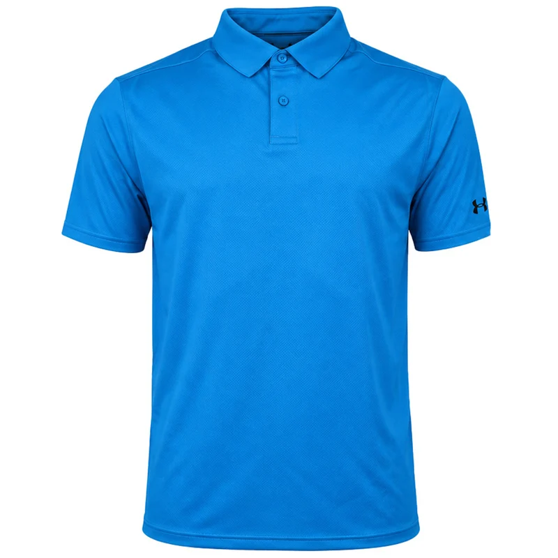 Under Armour Crest Performance 2.0 Mens Blue Golf Polo Shirt M
