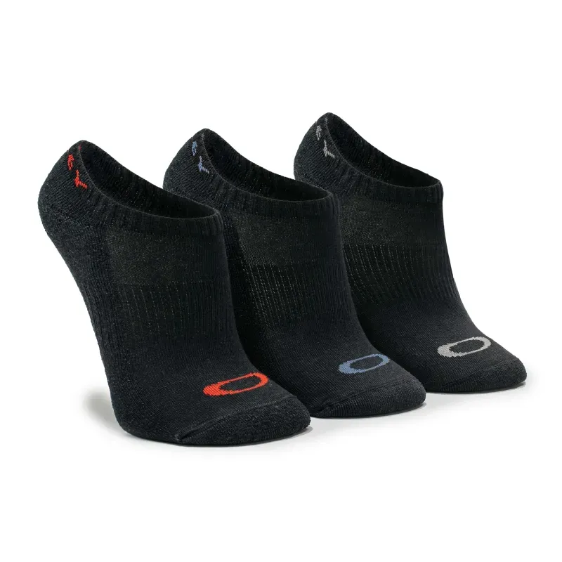 Kit 3 Meias Oakley Bark Low Quarter 39-43 Masculina Preta UNICO