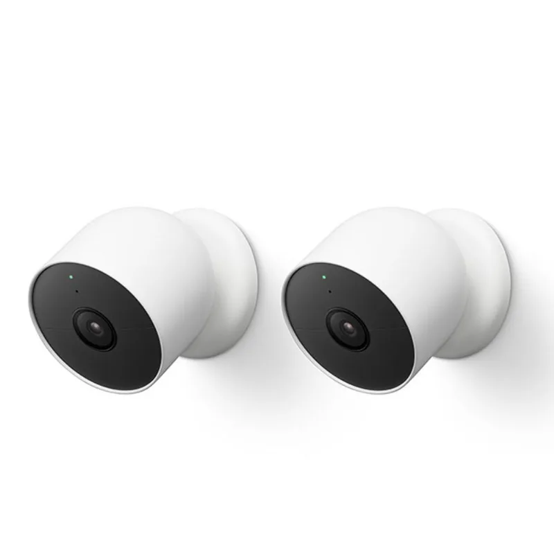 Google Nest Cam Battery Outdoor or Indoor Security Camera - 2-Pack - Snow