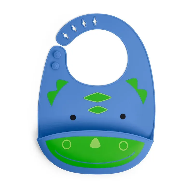 Babete De Silicone Zoo Fold & Go Dino