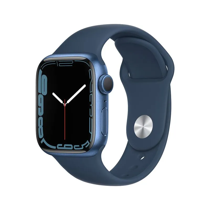 Apple Watch Series 7 GPS, 45mm caixa Azul de alumínio Pulseira esportiva azul-abissal