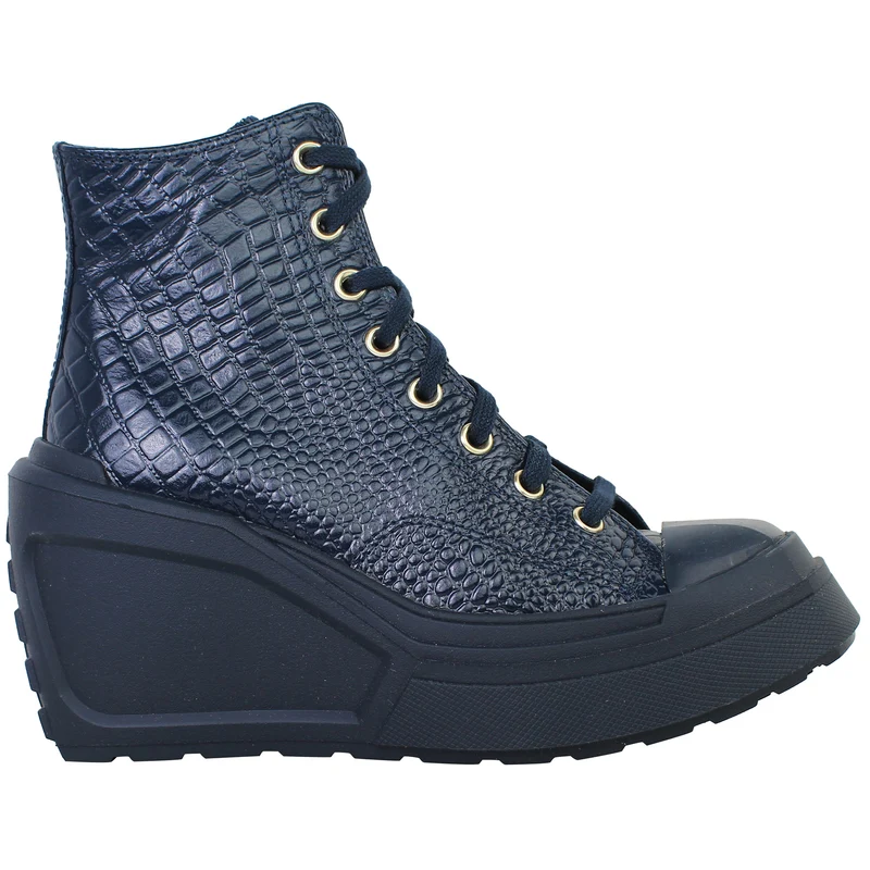 Converse Chuck 70 De Luxe Hi Womens Navy Patform Wedges 4.5