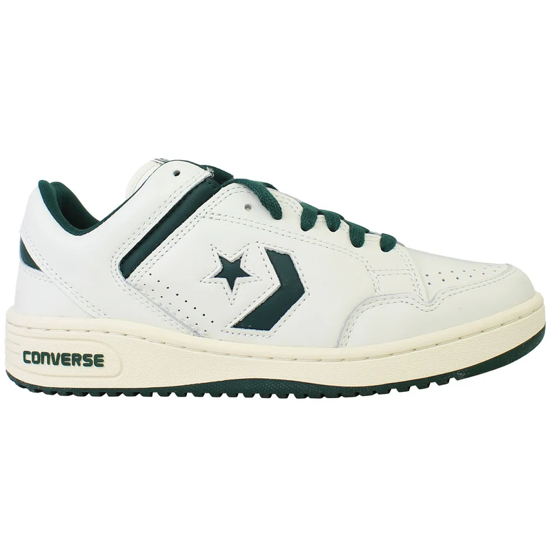 Converse Weapon OX Unisex Off White/Green Trainers 9.5