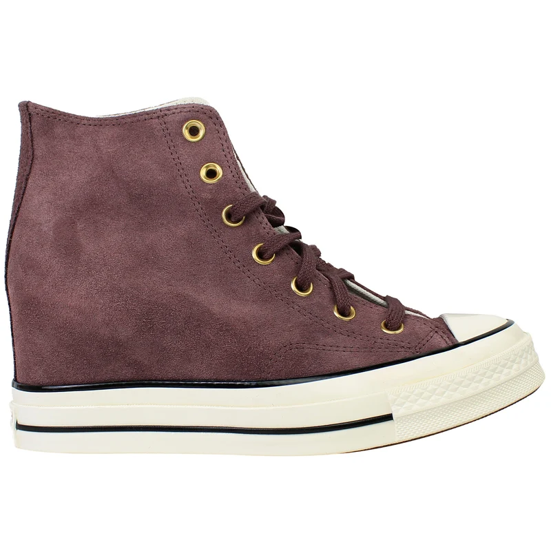 Converse Chuck 70 Wedge Hi Womens Burgundy Plimsolls 7