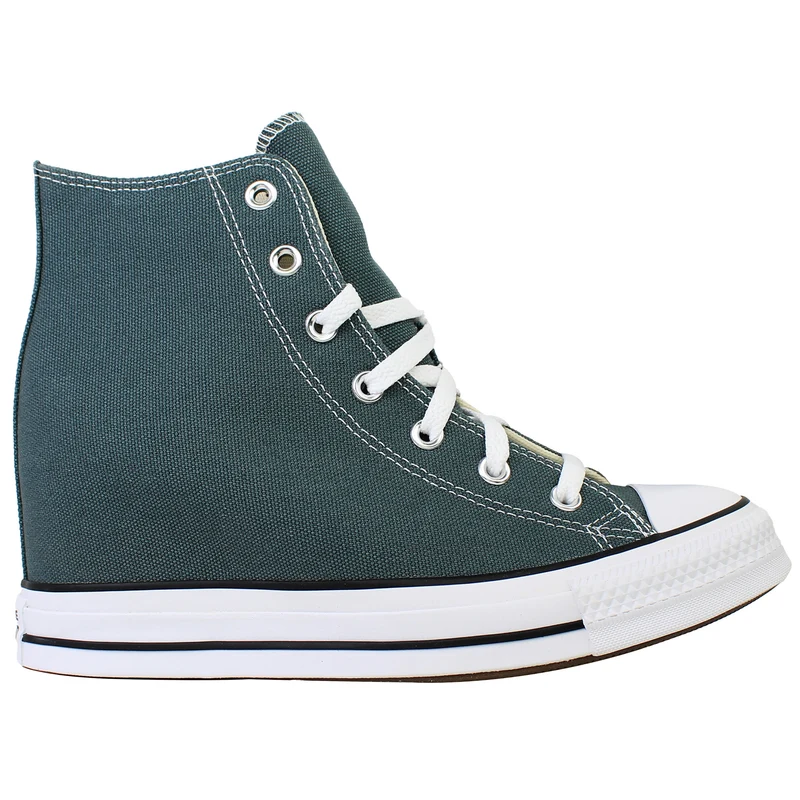 Converse Chuck Taylor Wedge Hi Womens Dark Green Plimsolls 4.5