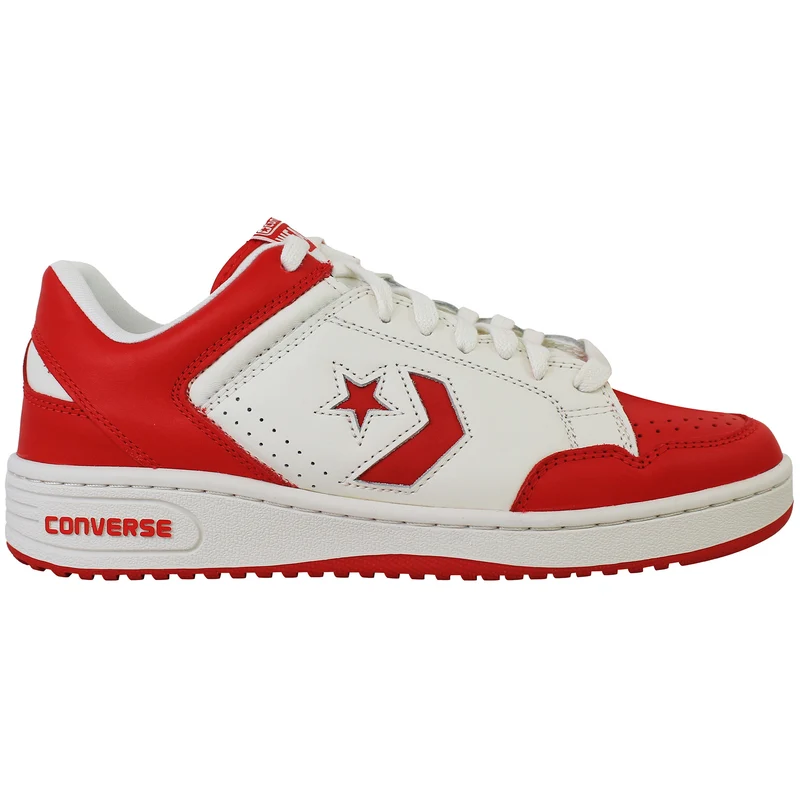 Converse Weapon Ox Vintage Unisex White/Red Trainers 4