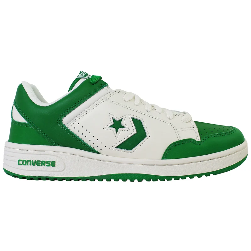 Converse Weapon OX Unisex White/Green Trainers 9