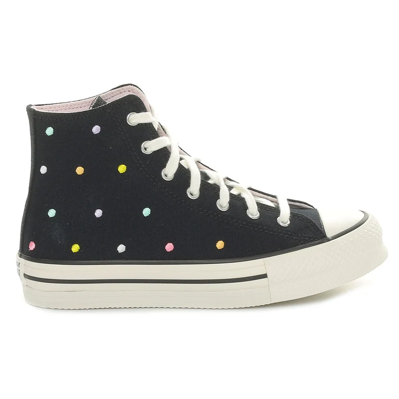 Sneakers Bambino Converse Chuck Taylor All Star Lift Polka Dots Platform Nero 38 1/2