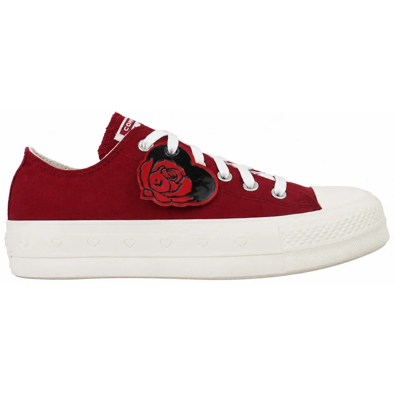 Converse Chuck Taylor Lift OX Womens Red Plismolls 4.5