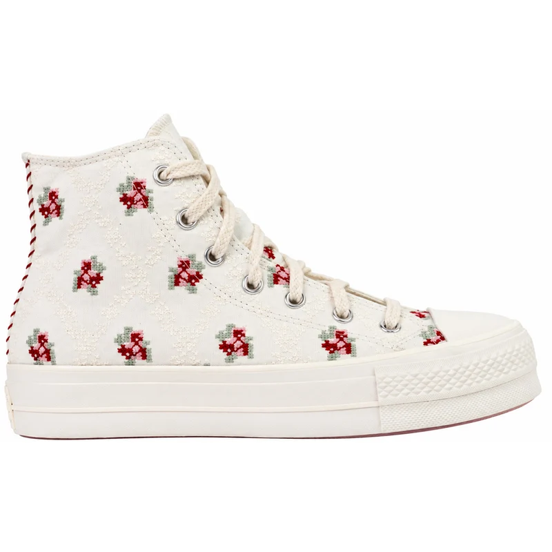 Converse Chuck Taylor Lift Hi Womens White Plimsolls 6.5