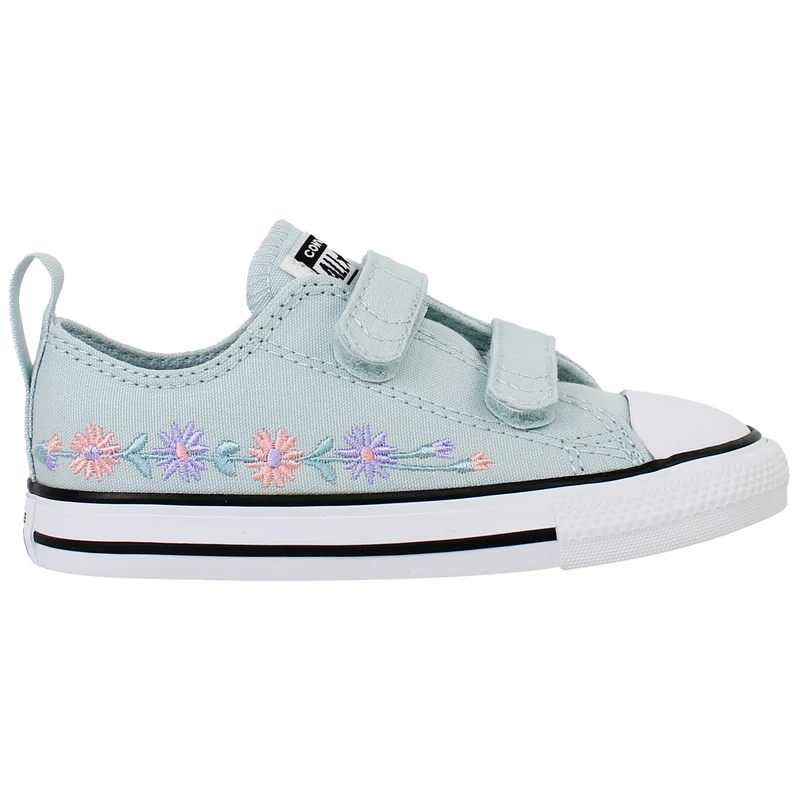 Converse Chuck Taylor 2V OX Kids Light Blue Plimsolls 7k