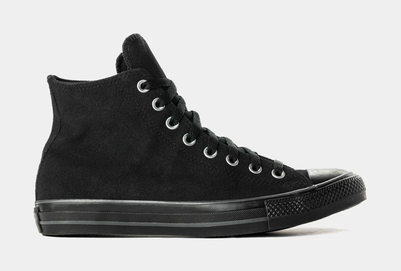 Chuck Taylor All Star High Black Suede Mens Lifestyle Shoes (Charm Black) 6