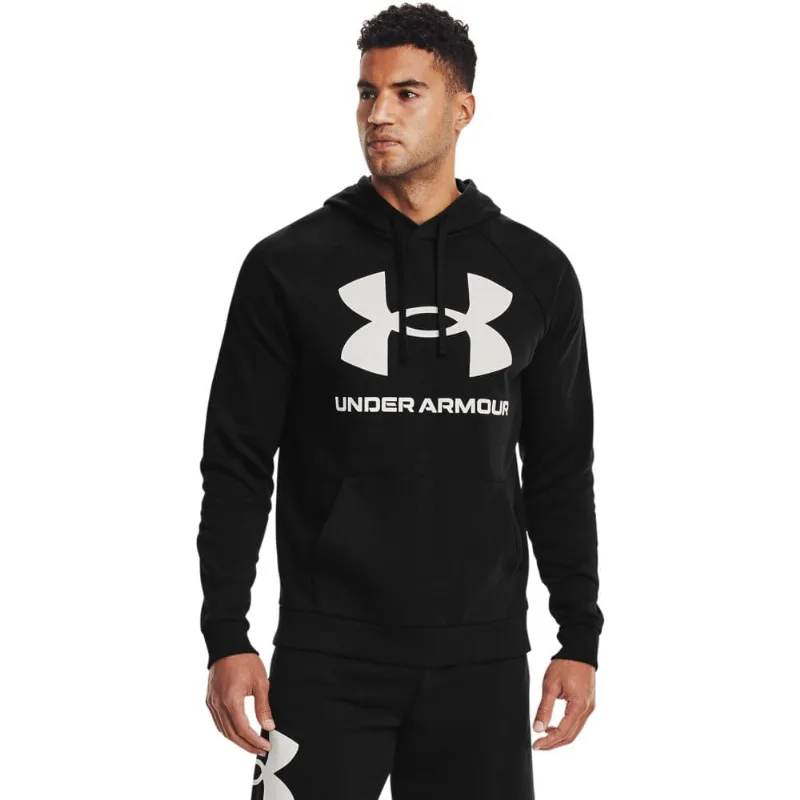 Moletom de Treino Masculino Under Armour Rival Fleece Big Logo HD PP Preto