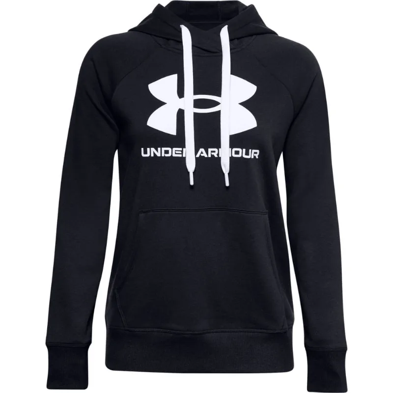 Moletom de Treino Feminino Under Armour Rival Fleece Logo Hoodie G Preto