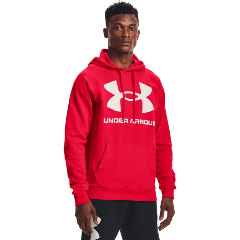 Moletom de Treino Masculino Under Armour Rival Fleece Big Logo HD P Vermelho