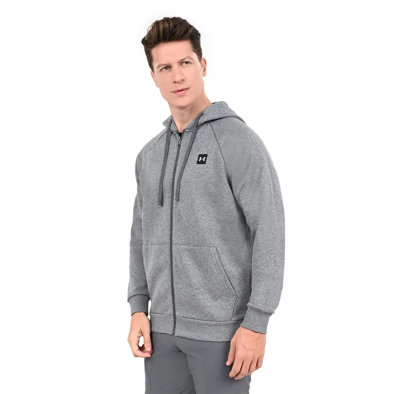 Moletom de Treino Masculino Under Armour Rival Fleece FZ Hoodie P Cinza