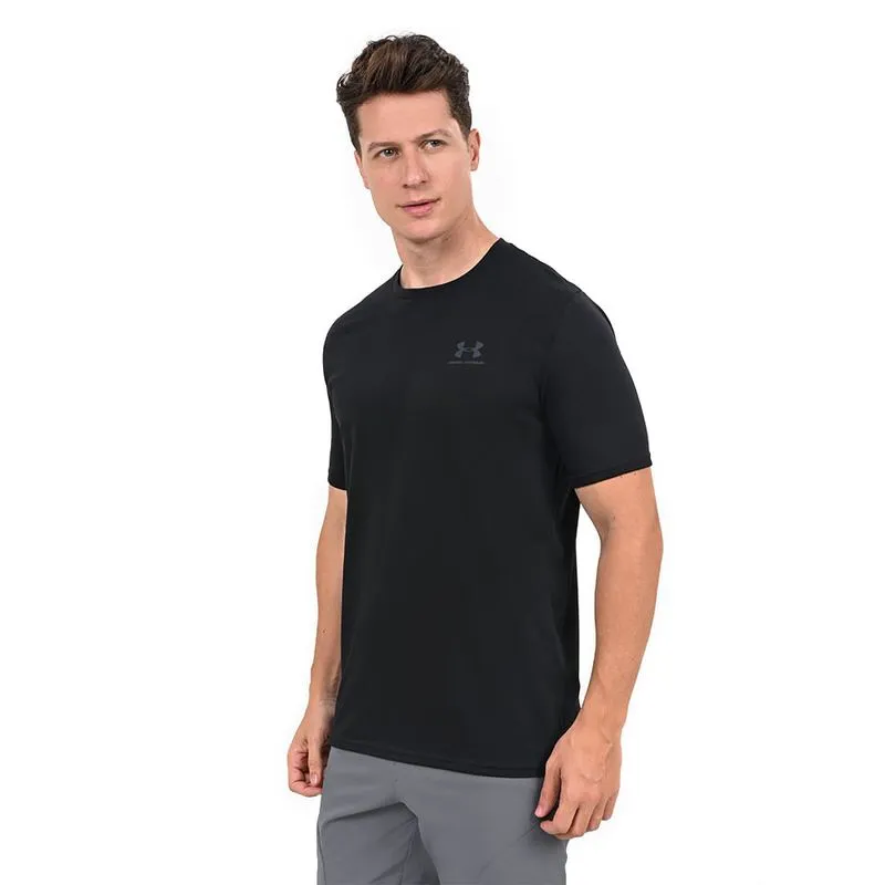 Camiseta de Treino Masculina Under Armour Left Chest 2GG / Preto