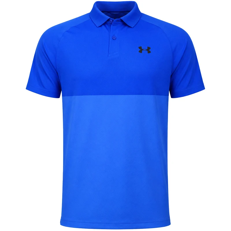 Under Armour Iso-Chill Afterburn Mens Blue Golf Polo Shirt S