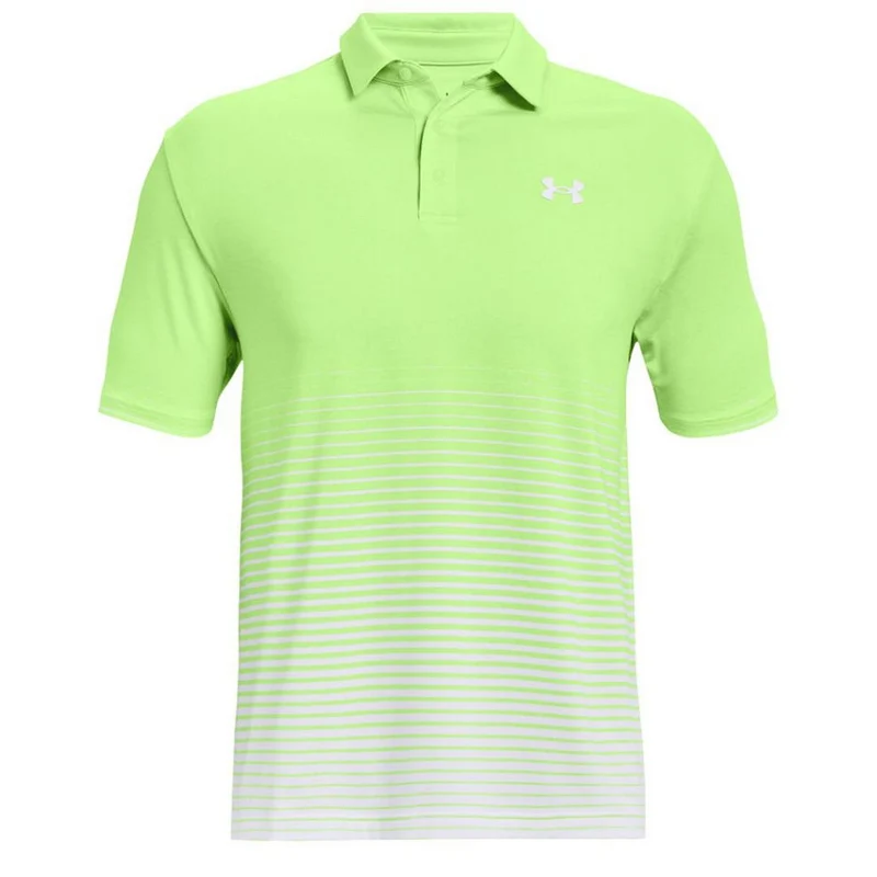 Under Armour Playoff 2.0 Mens Lime/White Polo Shirt M