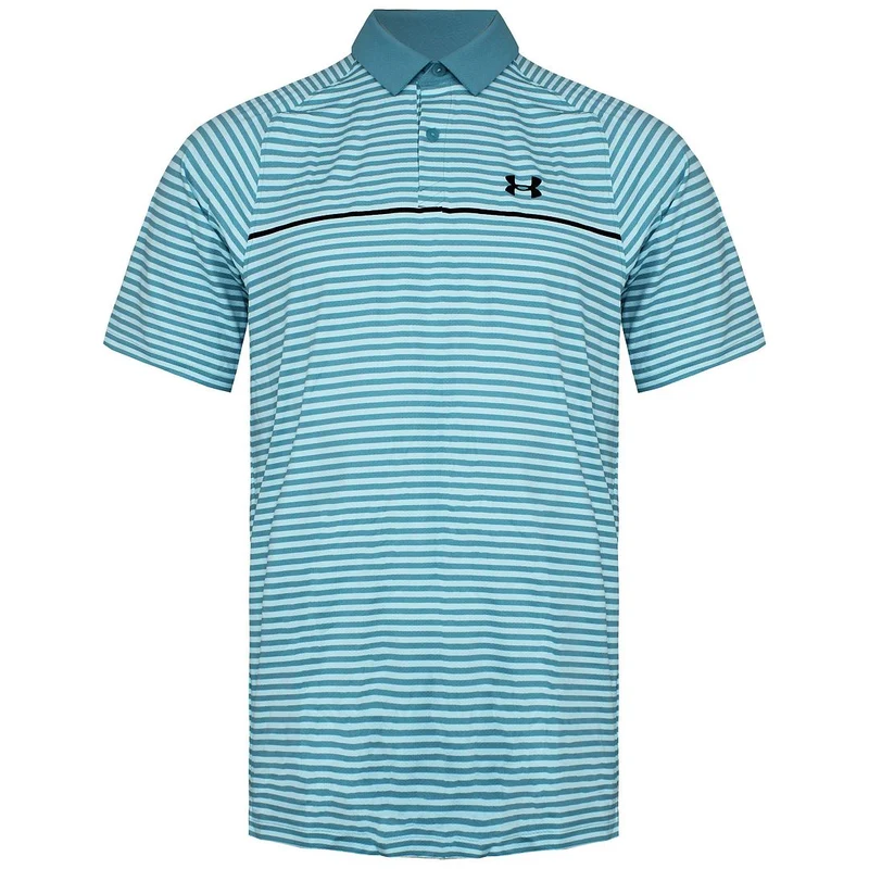 Under Armour Iso-Chill Hollen Mens Blue/White Golf Polo Shirt S
