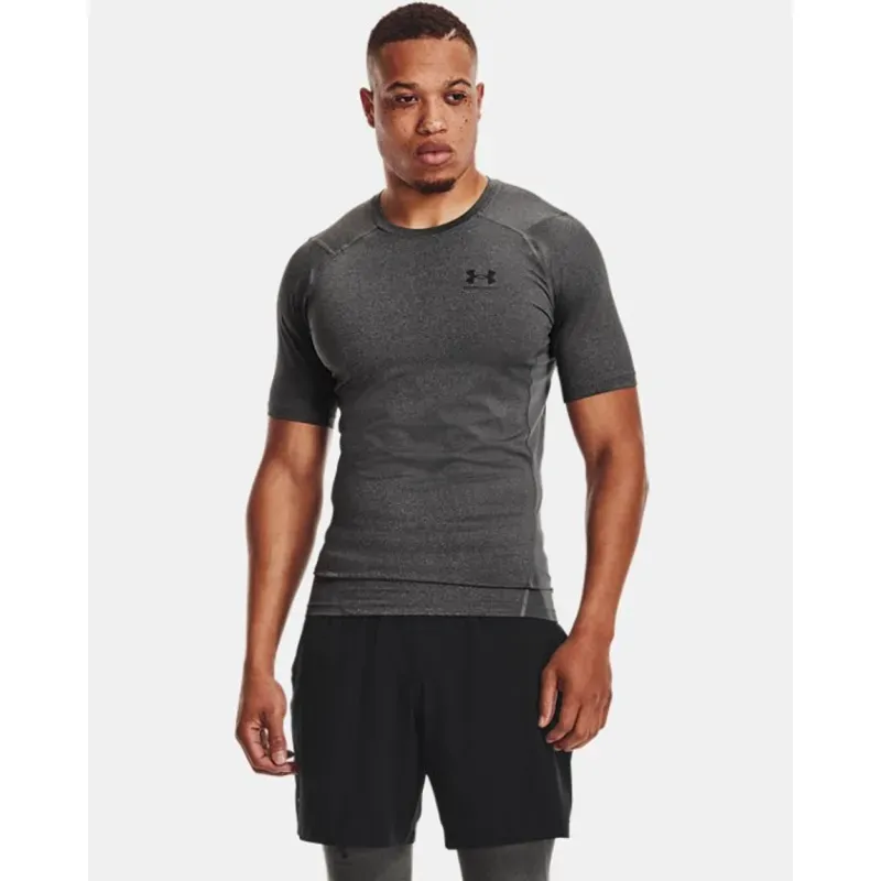 Camiseta Compressão de Treino Masculina Under Armour HG Armour SS PP Cinza