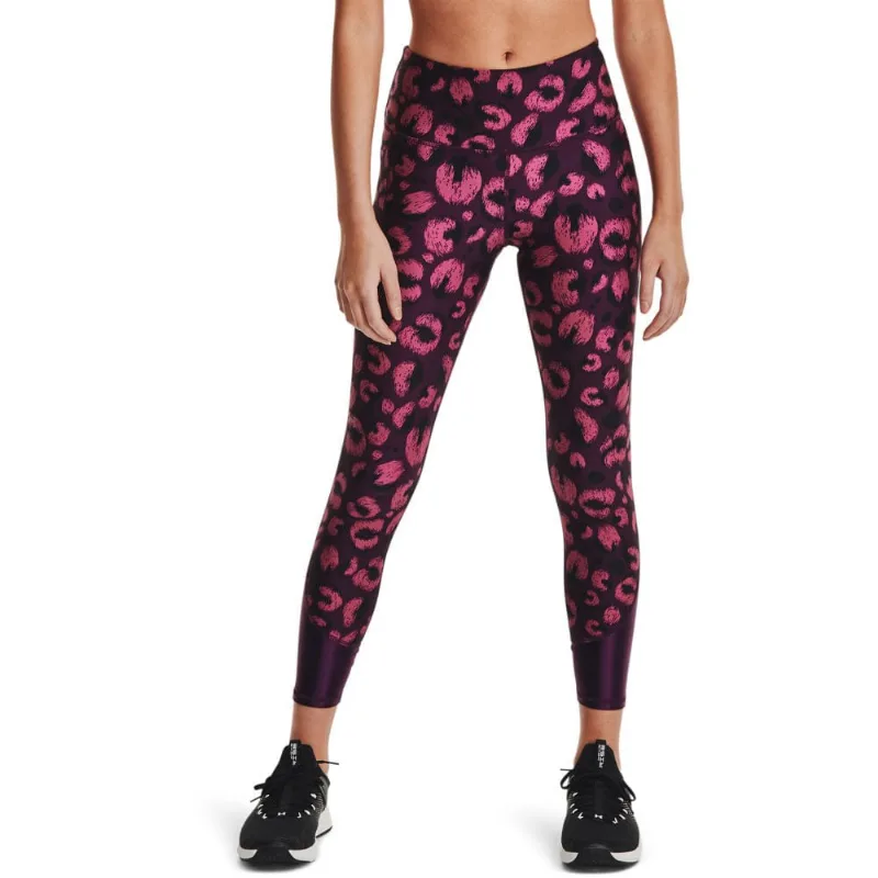 Legging de Treino Feminina Under Armour HeatGear No-Slip Waistband Printed Ankle P Roxo