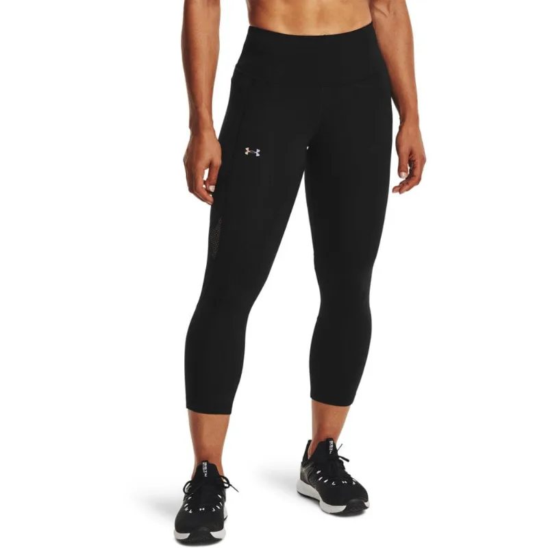 Calça Legging Capri de Treino Feminina Under Armour Rush Vent PKT NS PP Preto