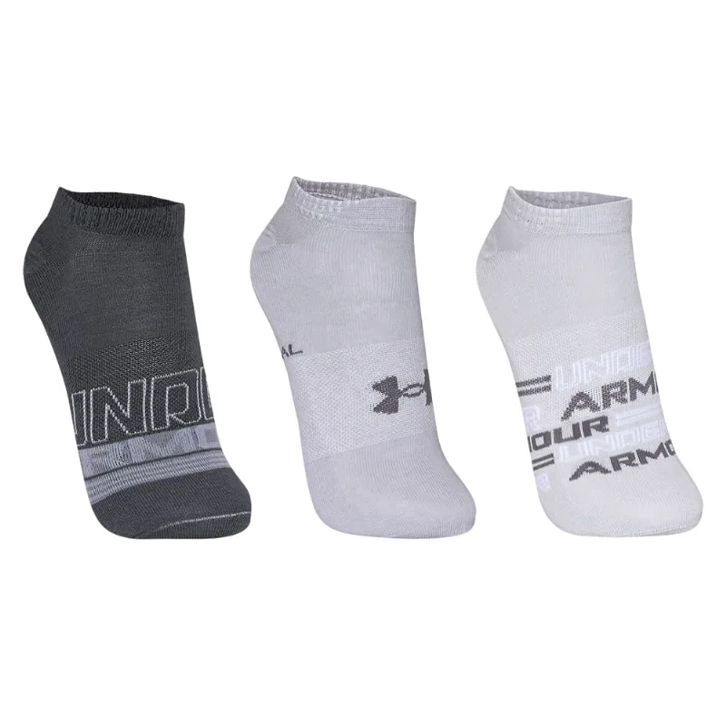 Meia Under Armour Essential Invisivel - Pacote com 3 pares