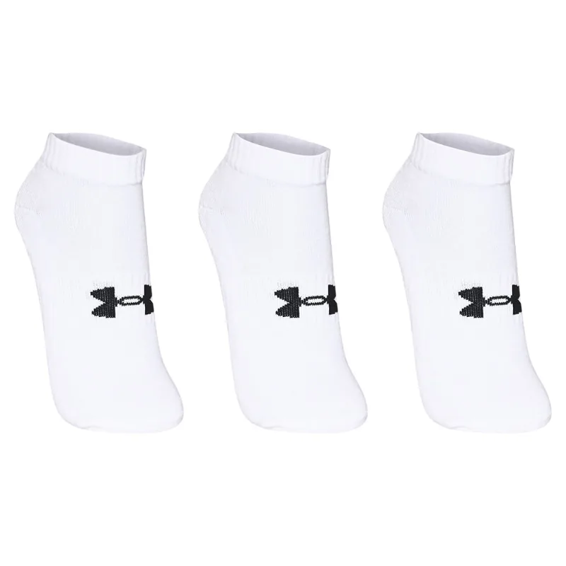 Meia Unissex Under Armour Core Cotton Cano curto - Pacote com 3 pares 45-49 Branco