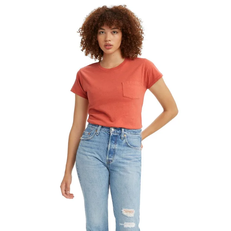 Camiseta Levi's Arlo Garment Dye Crew Laranja S
