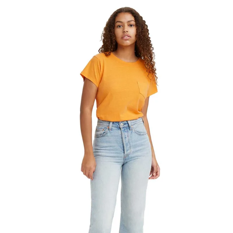 Camiseta Levi's Arlo Garment Dye Crew Amarelo XXL