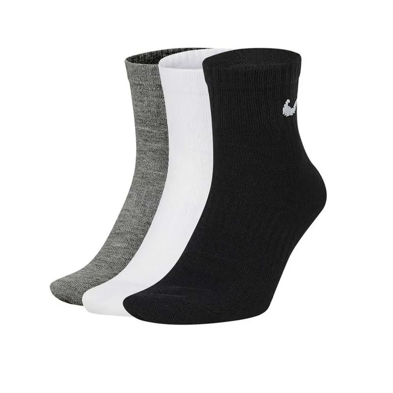 Media Nike Everyday Lightweight X3 Talle: S - Color: Negro/Blanco/Gris
