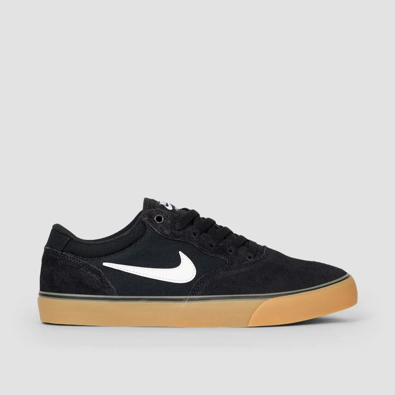 Nike SB Chron 2 Shoes - Black/White/Black/Gum Light Brown 7uk / Black/White/Black/Gum Light Brown