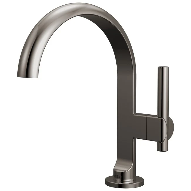 Brizo - Roccesco Single-Handle Lavatory Faucet with Arc Spout Brilliance Black Onyx