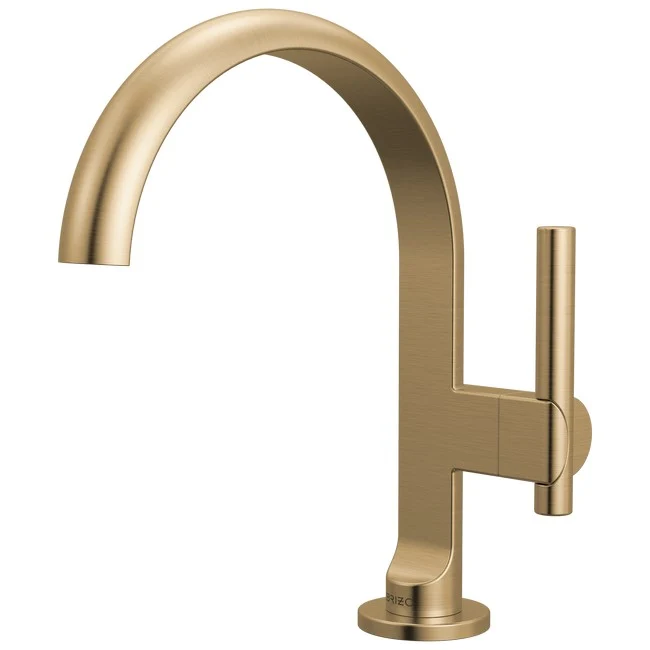 Brizo - Roccesco Single-Handle Lavatory Faucet with Arc Spout Luxe Gold