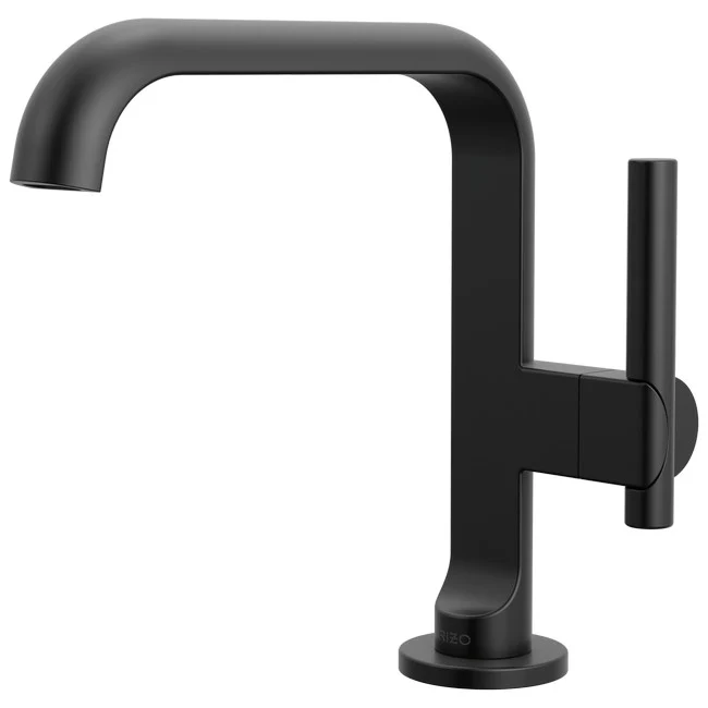 Brizo - Roccesco Single-Handle Lavatory Faucet with Square Spout Matte Black
