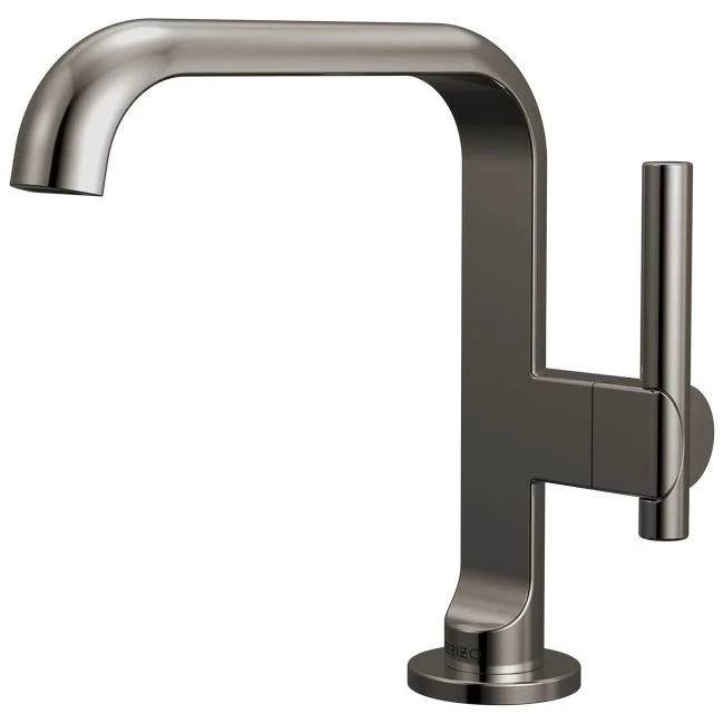 Brizo - Roccesco Single-Handle Lavatory Faucet with Square Spout Brilliance Black Onyx