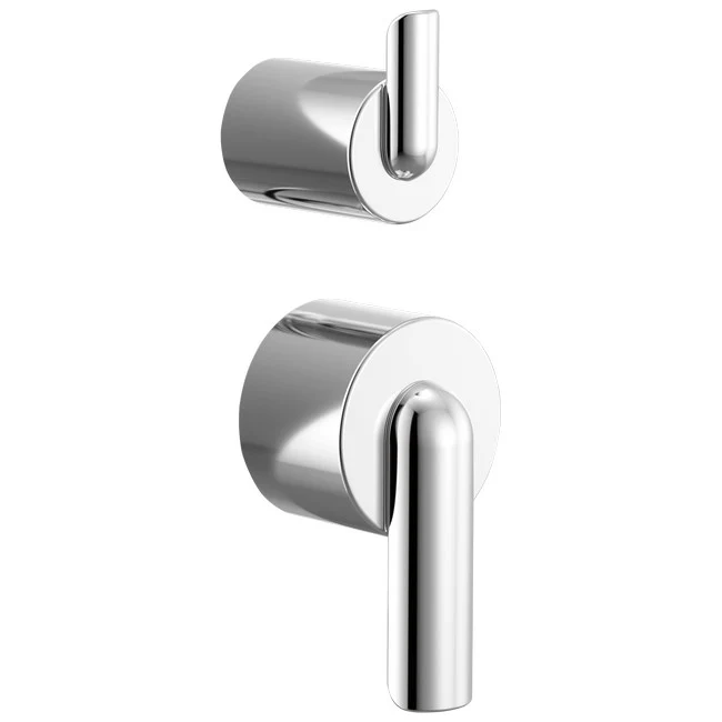 Brizo - Roccesco Pressure Balance Valve with Integrated Diverter Trim Bent Lever Handle Kit Chrome