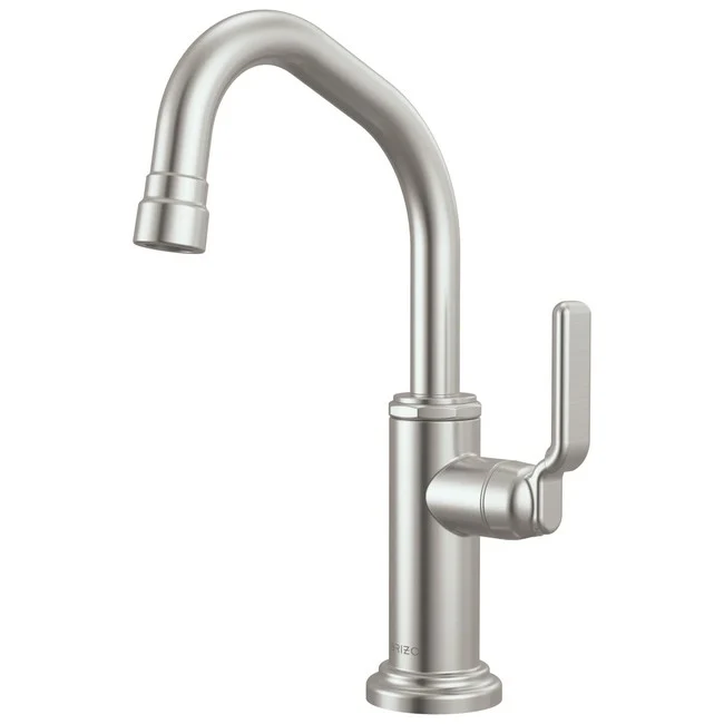 Brizo - Faircroft Beverage Faucet with Angled Spout and Industrial Lever Handle Stainless