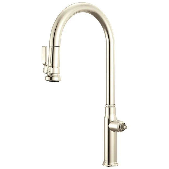 Brizo - Faircroft Pull-Down Faucet with Arc Spout - Less Handle Polished Nickel