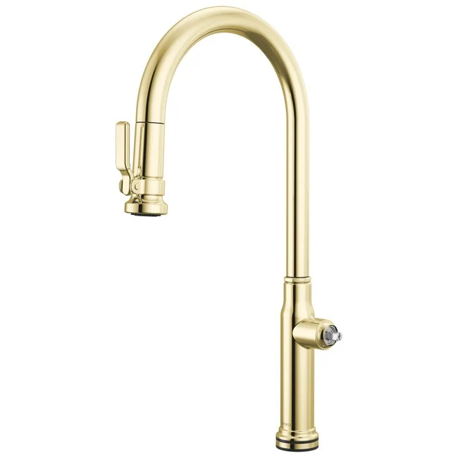 Brizo - Faircroft SmartTouch Pull-Down Faucet with Arc Spout - Less Handle Unlacquered Brass