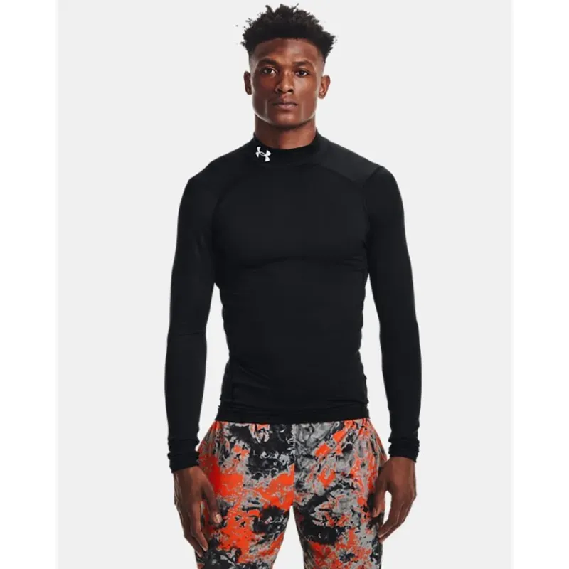 Remera manga larga compresión ColdGear® para Hombre UA CG Armour Comp Mock-BLK,XLT