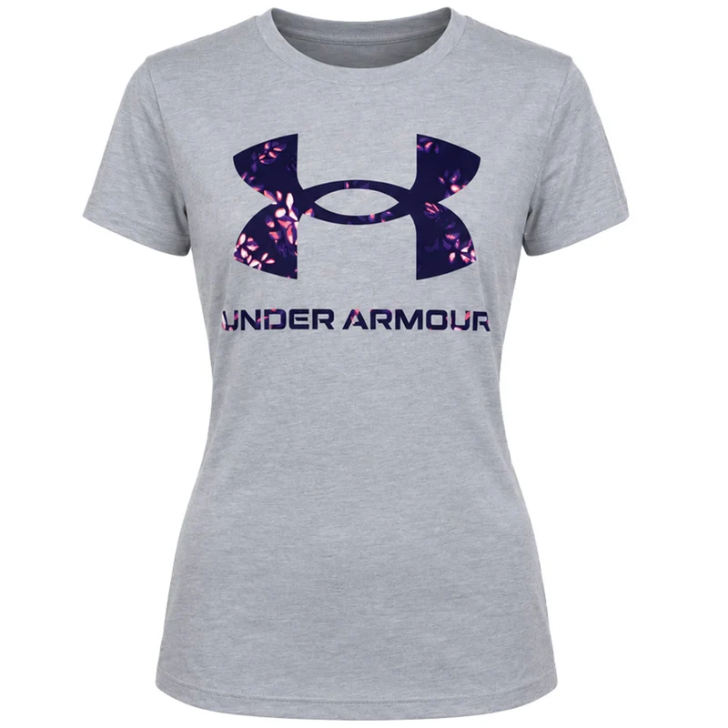 Under Armour Live Sportstyle Graphic Womens Grey T-Shirt L