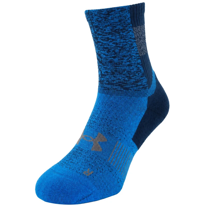 Under Armour 1-Pack Dry Run Blue Crew Socks 3-7.5