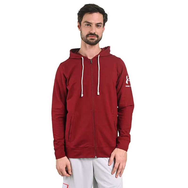 Moletom de Treino Masculino Under Armour Rival Terry FZ HD 4GG Vermelho