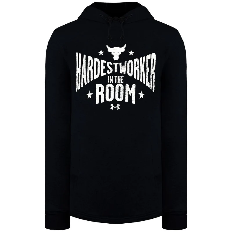 Under Armour Project Rock Terry Mens Black Hoodie L