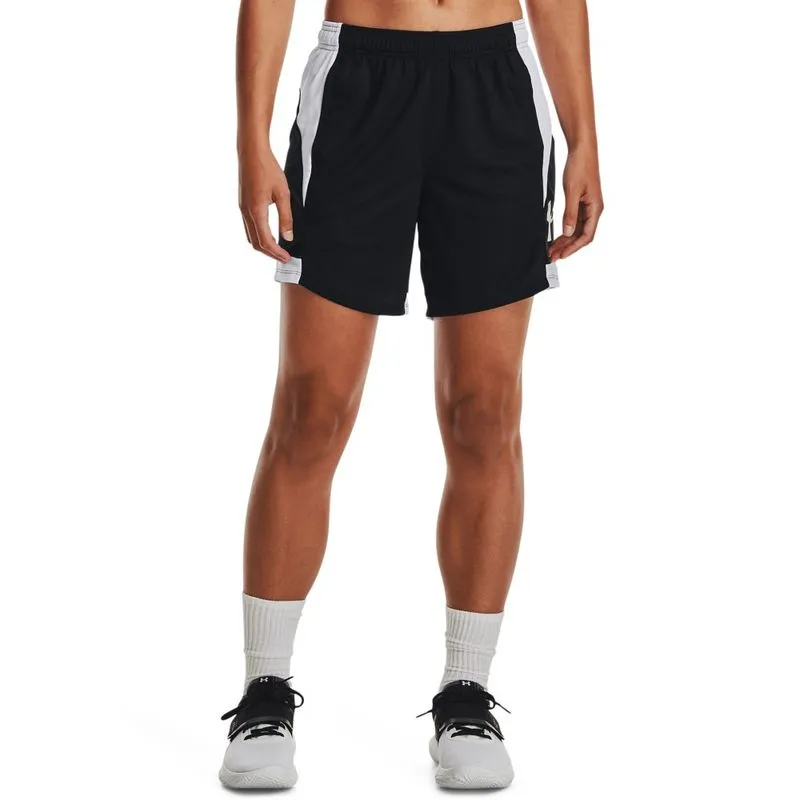 Bermuda de Basquete Feminina Under Armour Baseline 6 P Preto